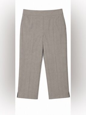 Chico's Tailored Flat-Front Shorts in Light Taupe